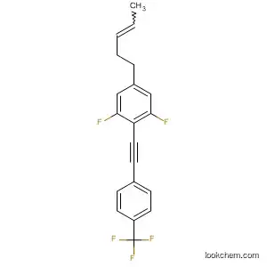 Molecular Structure of 797047-79-1 (Benzene,
1,3-difluoro-5-(3E)-3-pentenyl-2-[[4-(trifluoromethyl)phenyl]ethynyl]-)