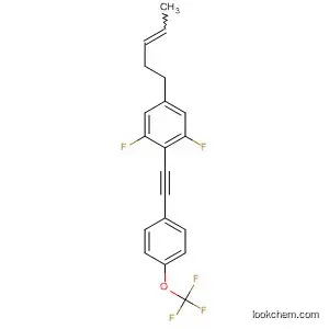 Molecular Structure of 797047-81-5 (Benzene,
1,3-difluoro-5-(3E)-3-pentenyl-2-[[4-(trifluoromethoxy)phenyl]ethynyl]-)