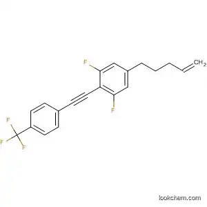 Molecular Structure of 797047-85-9 (Benzene,
1,3-difluoro-5-(4-pentenyl)-2-[[4-(trifluoromethyl)phenyl]ethynyl]-)
