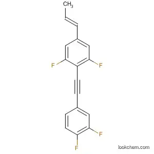 Molecular Structure of 797047-94-0 (Benzene, 2-[(3,4-difluorophenyl)ethynyl]-1,3-difluoro-5-(1E)-1-propenyl-)