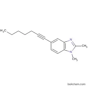 Molecular Structure of 799254-12-9 (1H-Benzimidazole, 5-(1-heptynyl)-1,2-dimethyl-)
