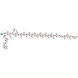 Molecular Structure of 799268-33-0 (L-Leucine,
L-isoleucyl-L-prolyl-L-seryl-L-seryl-L-prolyl-L-valyl-L-histidyl-L-leucyl-L-lysyl-L
-arginyl-L-leucyl-L-lysyl-L-leucyl-L-leucyl-L-leucyl-L-leucyl-L-leucyl-L-leucyl-L-
leucyl-L-leucyl-L-isoleucyl-L-leucyl-L-leucyl-L-leucyl-L-isoleucyl-L-leucylglyc
yl-L-alanyl-L-leucyl-L-leucyl-L-methionylglycyl-)