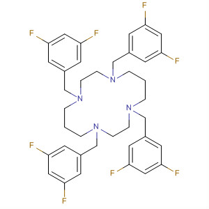 Molecular Structure of 799279-63-3 (1,4,8,11-Tetraazacyclotetradecane,
1,4,8,11-tetrakis[(3,5-difluorophenyl)methyl]-)