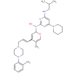 Molecular Structure of 799787-87-4 (4-Pyrimidinamine,
2-[5-methyl-4-[3-[4-(2-methylphenyl)-1-piperazinyl]-1-propenyl]-1H-pyraz
ol-1-yl]-N-(2-methylpropyl)-6-(1-piperidinyl)-)