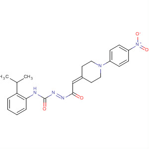 Molecular Structure of 799841-47-7 (Diazenecarboxamide,
N-[2-(1-methylethyl)phenyl]-2-[[1-(4-nitrophenyl)-4-piperidinylidene]acet
yl]-)