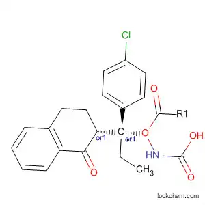 Molecular Structure of 815577-49-2 (Carbamic acid,
[(R)-(4-chlorophenyl)[(2R)-1,2,3,4-tetrahydro-1-oxo-2-naphthalenyl]meth
yl]-, ethyl ester, rel-)
