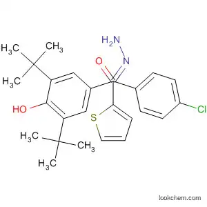 Molecular Structure of 819073-38-6 (Methanone, [3,5-bis(1,1-dimethylethyl)-4-hydroxyphenyl]-2-thienyl-,
(4-chlorophenyl)hydrazone)