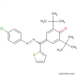 Molecular Structure of 819073-40-0 (2,5-Cyclohexadien-1-one,
4-[[(4-chlorophenyl)azo]-2-thienylmethylene]-2,6-bis(1,1-dimethylethyl)-)