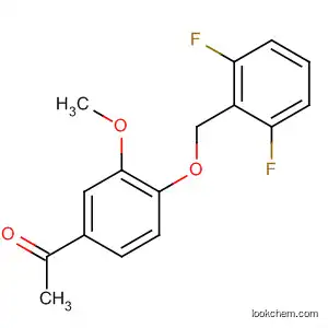 Molecular Structure of 819076-85-2 (Ethanone, 1-[4-[(2,6-difluorophenyl)methoxy]-3-methoxyphenyl]-)