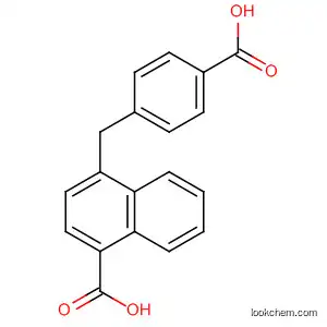 Molecular Structure of 819077-62-8 (1-Naphthalenecarboxylic acid, 4-[(4-carboxyphenyl)methyl]-)