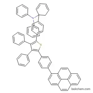 Molecular Structure of 819078-13-2 ([1,1'-Biphenyl]-4-amine,
4'-[3,4-diphenyl-5-[4-(1-pyrenyl)phenyl]-2-thienyl]-N,N-diphenyl-)