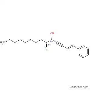 Molecular Structure of 819850-89-0 (1-Tetradecen-3-yn-5-ol, 6-chloro-1-phenyl-, (1E,5R,6S)-rel-)