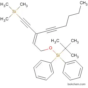 Molecular Structure of 820219-28-1 (Silane,
[(3E)-3-[2-[[(1,1-dimethylethyl)diphenylsilyl]oxy]ethylidene]-1,4-nonadiyn
yl]trimethyl-)