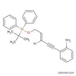 Molecular Structure of 820219-35-0 (Benzenamine,
2-[(3Z)-3-bromo-5-[[(1,1-dimethylethyl)diphenylsilyl]oxy]-3-penten-1-ynyl]
-)