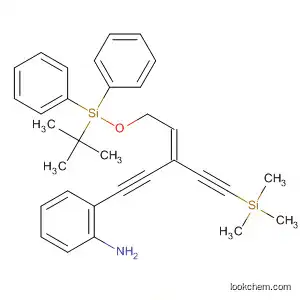 Molecular Structure of 820219-36-1 (Benzenamine,
2-[(3E)-5-[[(1,1-dimethylethyl)diphenylsilyl]oxy]-3-[(trimethylsilyl)ethynyl]-
3-penten-1-ynyl]-)