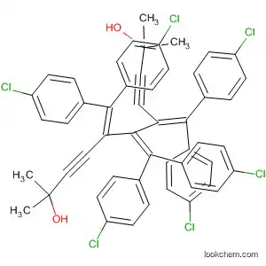 Molecular Structure of 820221-69-0 (3,8-Undecadiyne-2,10-diol,
5,6,7-tris[bis(4-chlorophenyl)methylene]-2,10-dimethyl-)