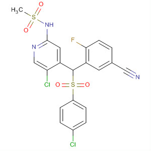 Methanesulfonamide,  N-[5-chloro-4-[[(4-chlorophenyl)sulfonyl](5-cyano-2-fluorophenyl)methyl]-  2-pyridinyl]-