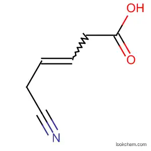 Molecular Structure of 821-27-2 (3-Pentenoic acid, 5-cyano-)