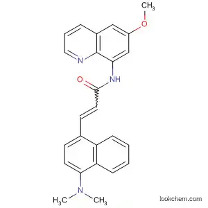 Molecular Structure of 821004-74-4 (2-Propenamide,
3-[4-(dimethylamino)-1-naphthalenyl]-N-(6-methoxy-8-quinolinyl)-)