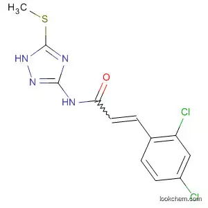 Molecular Structure of 821005-49-6 (2-Propenamide,
3-(2,4-dichlorophenyl)-N-[5-(methylthio)-1H-1,2,4-triazol-3-yl]-)