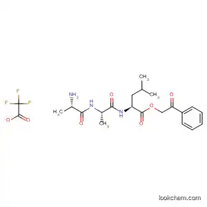Molecular Structure of 821006-54-6 (L-Leucine, L-alanyl-L-alanyl-, 2-oxo-2-phenylethyl ester,
mono(trifluoroacetate))