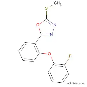 Molecular Structure of 821007-34-5 (1,3,4-Oxadiazole, 2-[2-(2-fluorophenoxy)phenyl]-5-(methylthio)-)