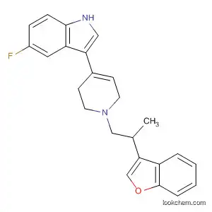 Molecular Structure of 821787-38-6 (1H-Indole,
3-[1-[2-(3-benzofuranyl)propyl]-1,2,3,6-tetrahydro-4-pyridinyl]-5-fluoro-)