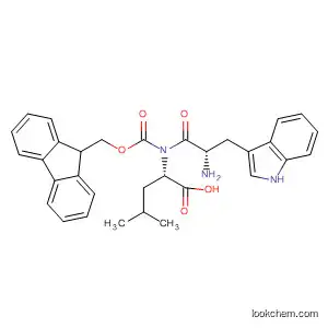 Molecular Structure of 821788-19-6 (L-Leucine, N-[(9H-fluoren-9-ylmethoxy)carbonyl]-L-tryptophyl-)