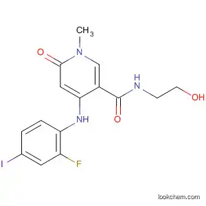 Molecular Structure of 821789-98-4 (3-Pyridinecarboxamide,
4-[(2-fluoro-4-iodophenyl)amino]-1,6-dihydro-N-(2-hydroxyethyl)-1-meth
yl-6-oxo-)