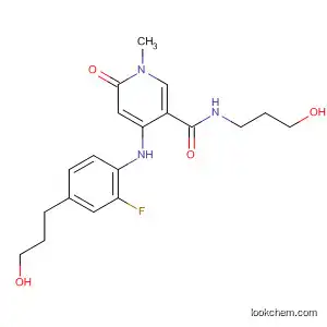 Molecular Structure of 821790-03-8 (3-Pyridinecarboxamide,
4-[[2-fluoro-4-(3-hydroxypropyl)phenyl]amino]-1,6-dihydro-N-(3-hydroxy
propyl)-1-methyl-6-oxo-)