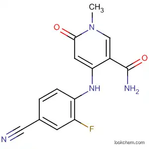 Molecular Structure of 821790-49-2 (3-Pyridinecarboxamide,
4-[(4-cyano-2-fluorophenyl)amino]-1,6-dihydro-1-methyl-6-oxo-)