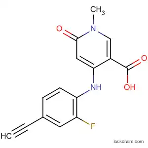 Molecular Structure of 821790-69-6 (3-Pyridinecarboxylic acid,
4-[(4-ethynyl-2-fluorophenyl)amino]-1,6-dihydro-1-methyl-6-oxo-)