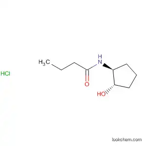 Molecular Structure of 821800-97-9 (Butanamide, N-[(1S,2S)-2-hydroxycyclopentyl]-, hydrochloride)