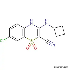Molecular Structure of 821806-34-2 (4H-1,4-Benzothiazine-2-carbonitrile, 7-chloro-3-(cyclobutylamino)-,
1,1-dioxide)