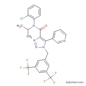 Molecular Structure of 823188-23-4 (1H-1,2,3-Triazole-4-carboxamide,
1-[[3,5-bis(trifluoromethyl)phenyl]methyl]-N-(2-chlorophenyl)-N-(1-methyl
ethyl)-5-(3-pyridinyl)-)