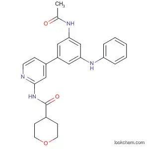 Molecular Structure of 823216-09-7 (2H-Pyran-4-carboxamide,
N-[4-[3-(acetylamino)-5-(phenylamino)phenyl]-2-pyridinyl]tetrahydro-)