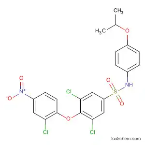 Molecular Structure of 823781-03-9 (Benzenesulfonamide,
3,5-dichloro-4-(2-chloro-4-nitrophenoxy)-N-[4-(1-methylethoxy)phenyl]-)