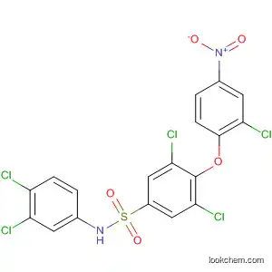 Molecular Structure of 823781-34-6 (Benzenesulfonamide,
3,5-dichloro-4-(2-chloro-4-nitrophenoxy)-N-(3,4-dichlorophenyl)-)