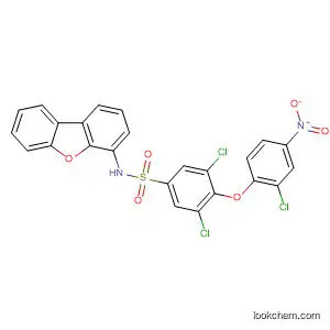 Molecular Structure of 823781-42-6 (Benzenesulfonamide,
3,5-dichloro-4-(2-chloro-4-nitrophenoxy)-N-4-dibenzofuranyl-)