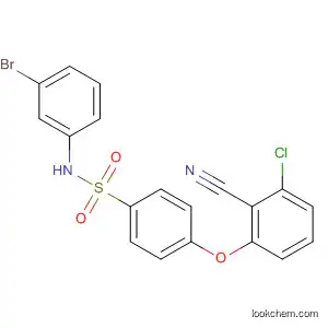Molecular Structure of 823781-47-1 (Benzenesulfonamide, N-(3-bromophenyl)-4-(3-chloro-2-cyanophenoxy)-)