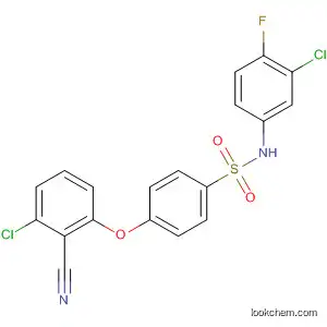 Molecular Structure of 823781-49-3 (Benzenesulfonamide,
4-(3-chloro-2-cyanophenoxy)-N-(3-chloro-4-fluorophenyl)-)