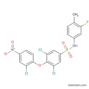 Molecular Structure of 823781-65-3 (Benzenesulfonamide,
3,5-dichloro-4-(2-chloro-4-nitrophenoxy)-N-(3-fluoro-4-methylphenyl)-)