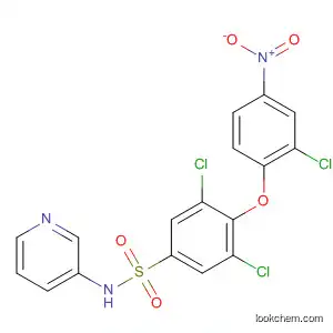 Molecular Structure of 823781-72-2 (Benzenesulfonamide,
3,5-dichloro-4-(2-chloro-4-nitrophenoxy)-N-3-pyridinyl-)