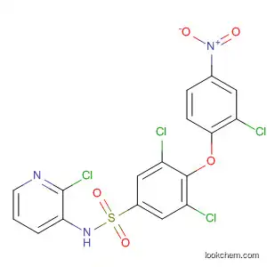 Molecular Structure of 823781-74-4 (Benzenesulfonamide,
3,5-dichloro-4-(2-chloro-4-nitrophenoxy)-N-(2-chloro-3-pyridinyl)-)