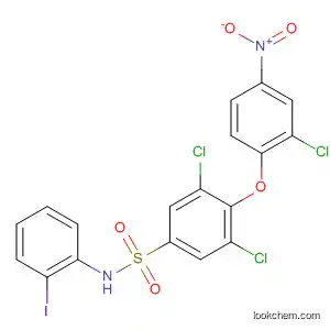 Molecular Structure of 823781-76-6 (Benzenesulfonamide,
3,5-dichloro-4-(2-chloro-4-nitrophenoxy)-N-(2-iodophenyl)-)