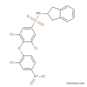 Molecular Structure of 823781-91-5 (Benzenesulfonamide,
3,5-dichloro-4-(2-chloro-4-nitrophenoxy)-N-(2,3-dihydro-1H-inden-2-yl)-)