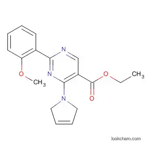 Molecular Structure of 823793-51-7 (5-Pyrimidinecarboxylic acid,
4-(2,5-dihydro-1H-pyrrol-1-yl)-2-(2-methoxyphenyl)-, ethyl ester)