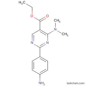 Molecular Structure of 823794-95-2 (5-Pyrimidinecarboxylic acid, 2-(4-aminophenyl)-4-(dimethylamino)-,
ethyl ester)