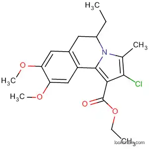 Molecular Structure of 823821-38-1 (Pyrrolo[2,1-a]isoquinoline-1-carboxylic acid,
2-chloro-5-ethyl-5,6-dihydro-8,9-dimethoxy-3-methyl-, ethyl ester)