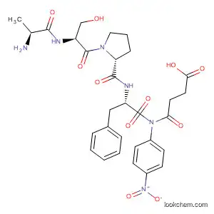 Molecular Structure of 823836-25-5 (L-Phenylalaninamide,
N-(3-carboxy-1-oxopropyl)-L-alanyl-L-seryl-L-prolyl-N-(4-nitrophenyl)-)